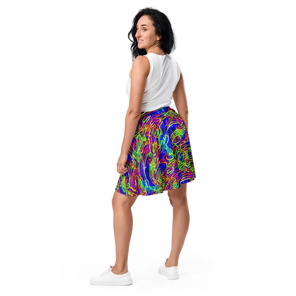 Neon Bioluminescence on Skater Skirt — Back