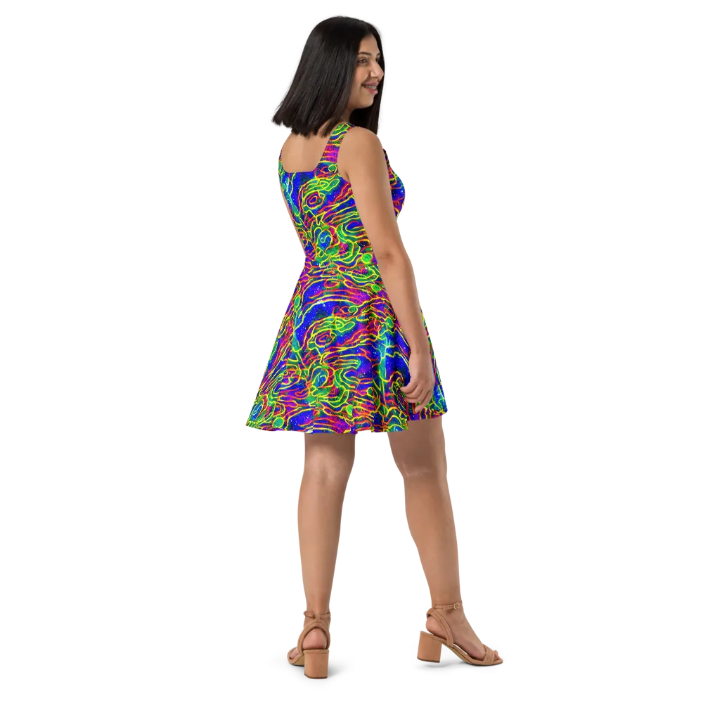 Neon Bioluminescence on Skater Dress — Right