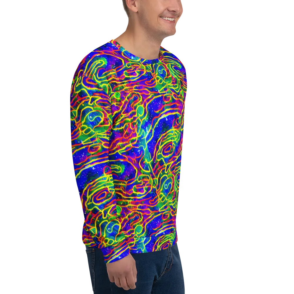 Neon Bioluminescence on Sweatshirt — Right Front