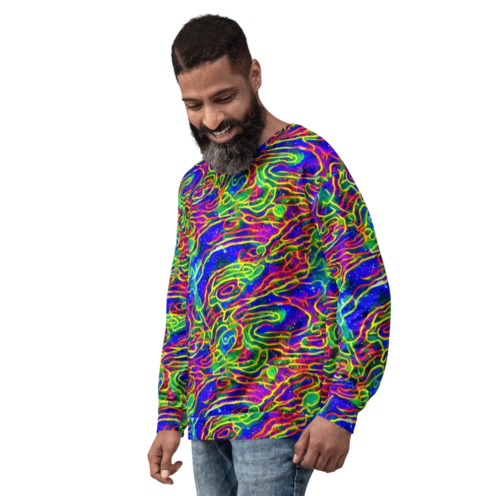 Neon Bioluminescence on Sweatshirt — Left Front