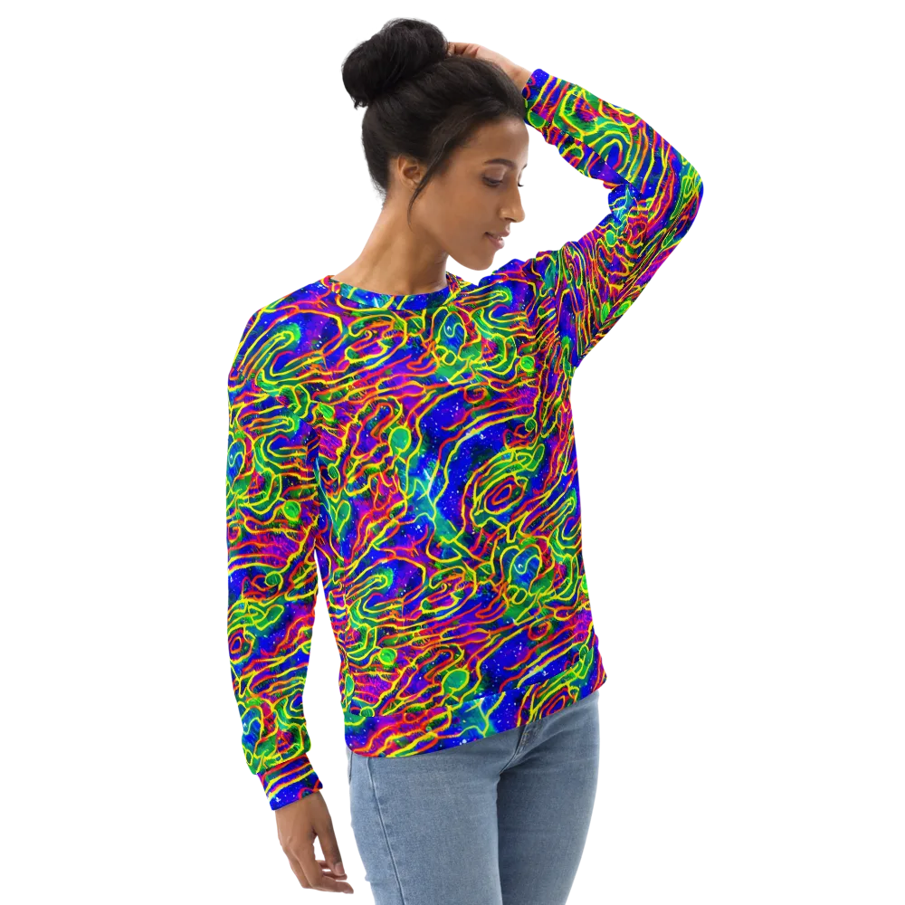 Neon Bioluminescence on Sweatshirt — Right Front