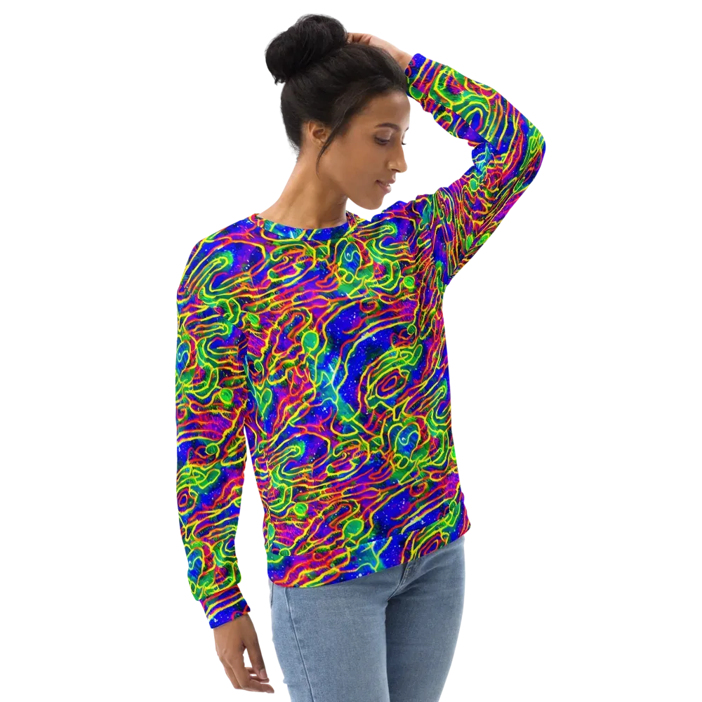 Neon Bioluminescence on Sweatshirt — Right Front