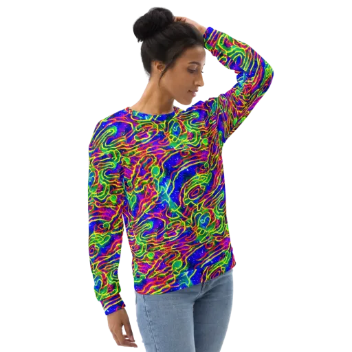 Neon Bioluminescence on a Sweatshirt