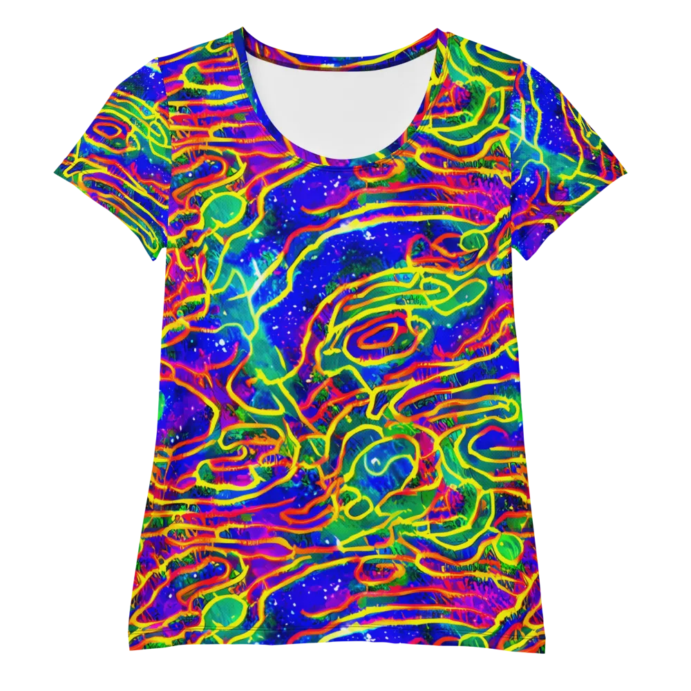 Neon Bioluminescence on Women's Athletic T-Shirt — Front