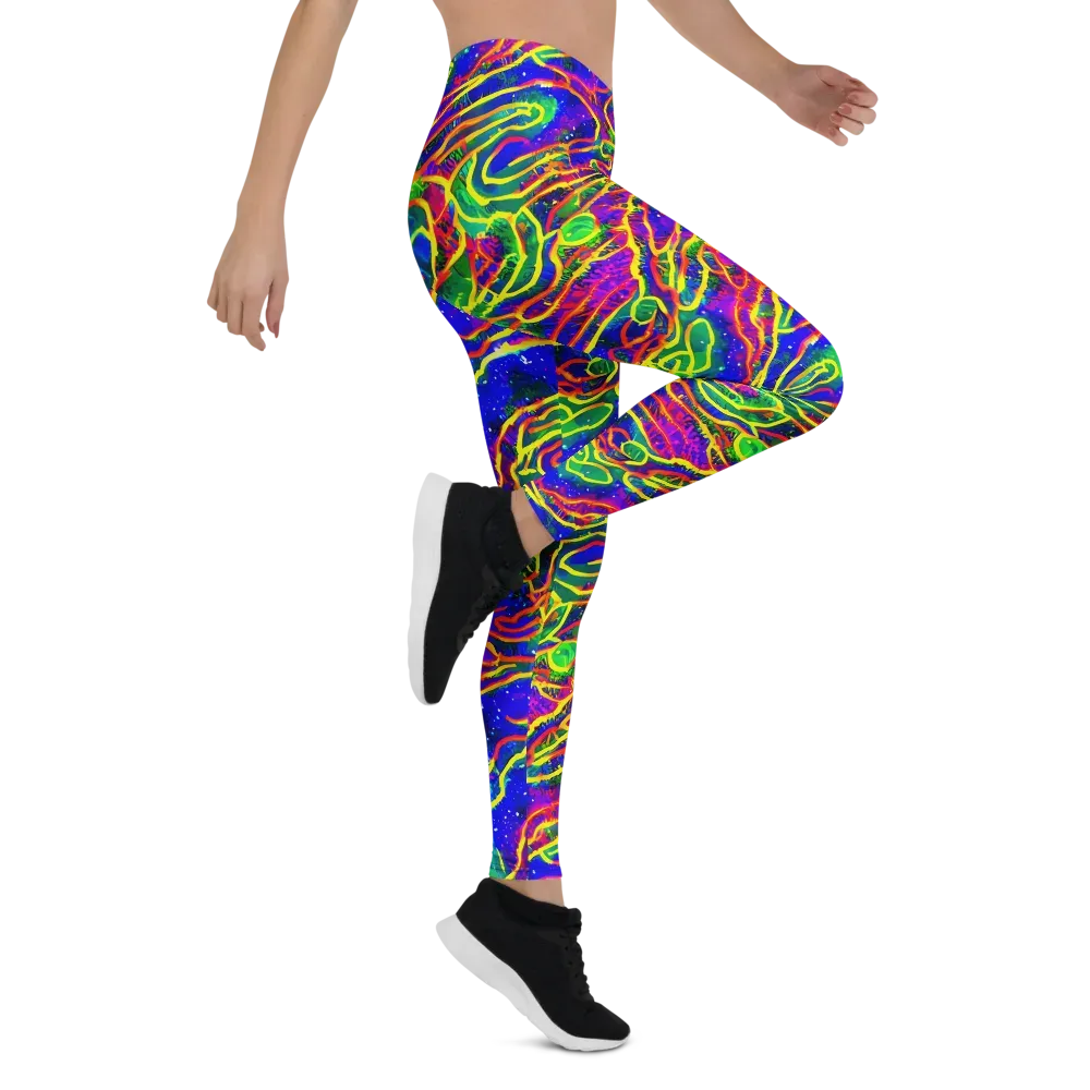 Neon Bioluminescence on Leggings — Right