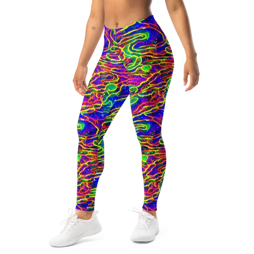 Neon Bioluminescence on a Leggings