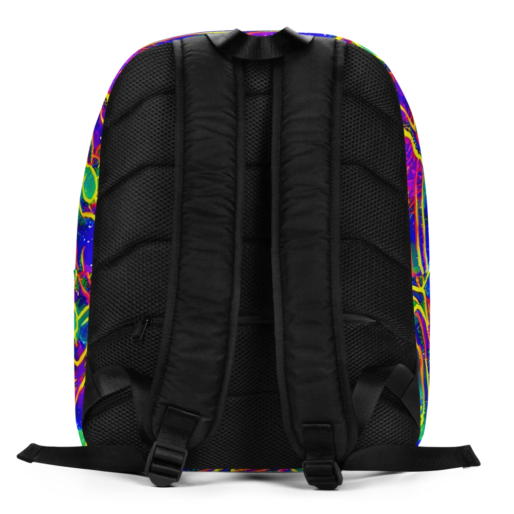 Neon Bioluminescence on Minimalist Backpack — Back
