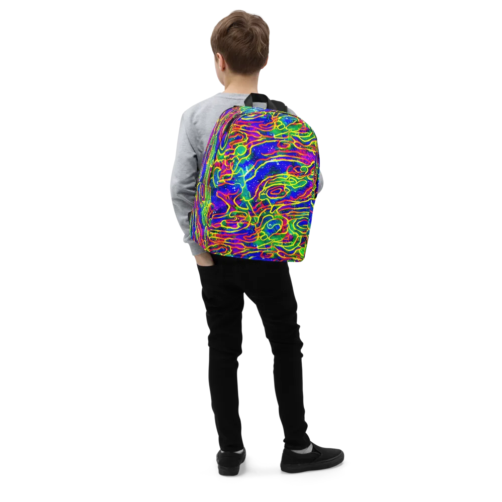 Neon Bioluminescence on Minimalist Backpack — Right Front