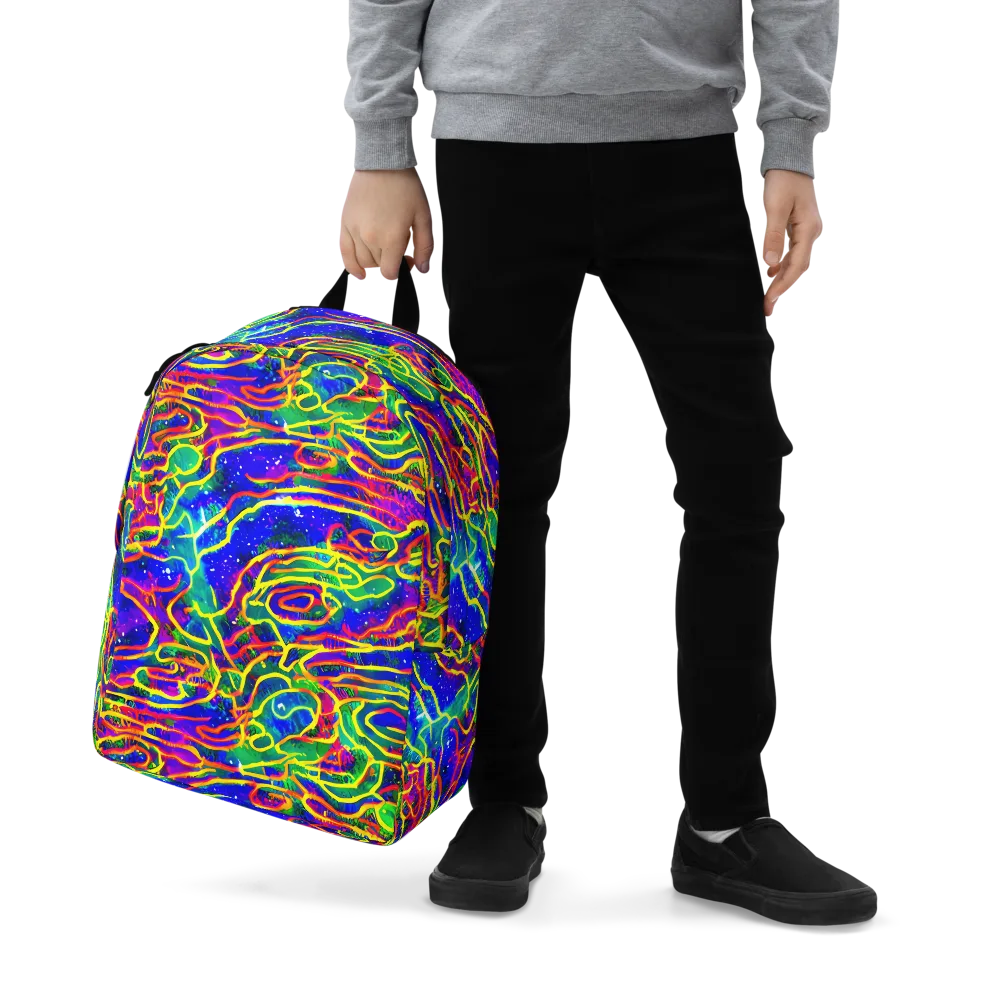 Neon Bioluminescence on Minimalist Backpack — Zoomed-in