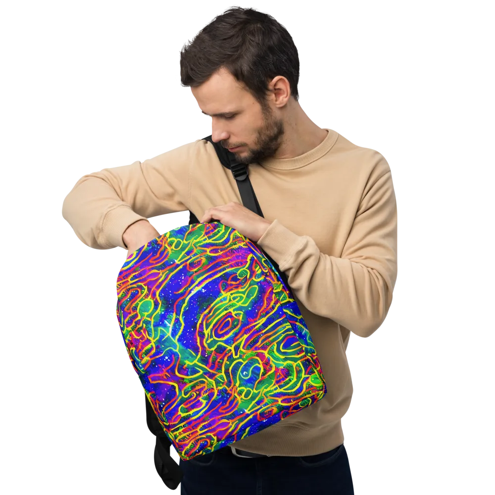 Neon Bioluminescence on Minimalist Backpack — Front