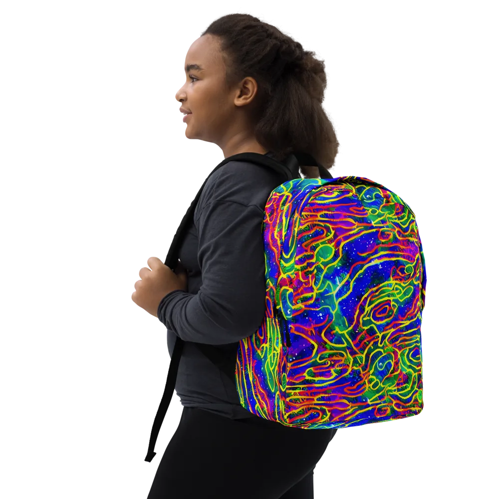 Neon Bioluminescence on Minimalist Backpack — Right Front