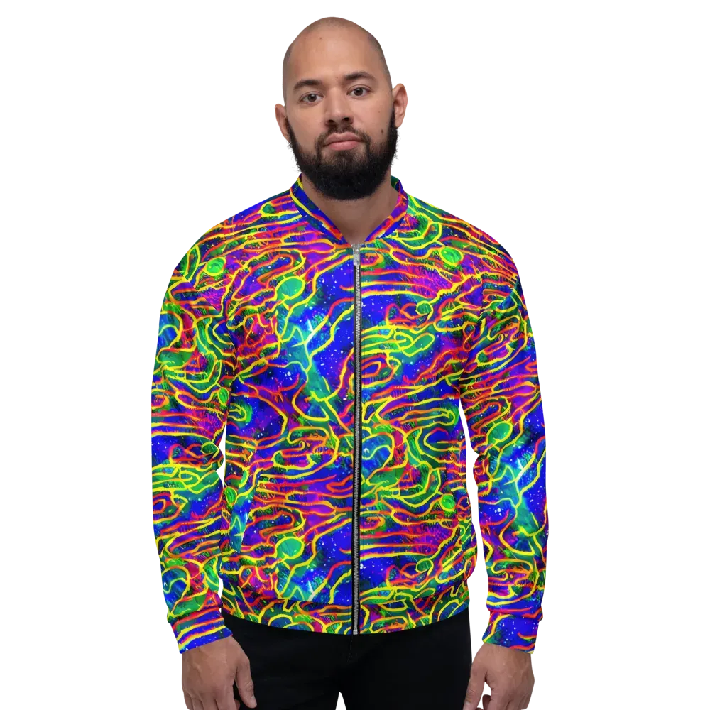 Neon Bioluminescence on Bomber Jacket — Front