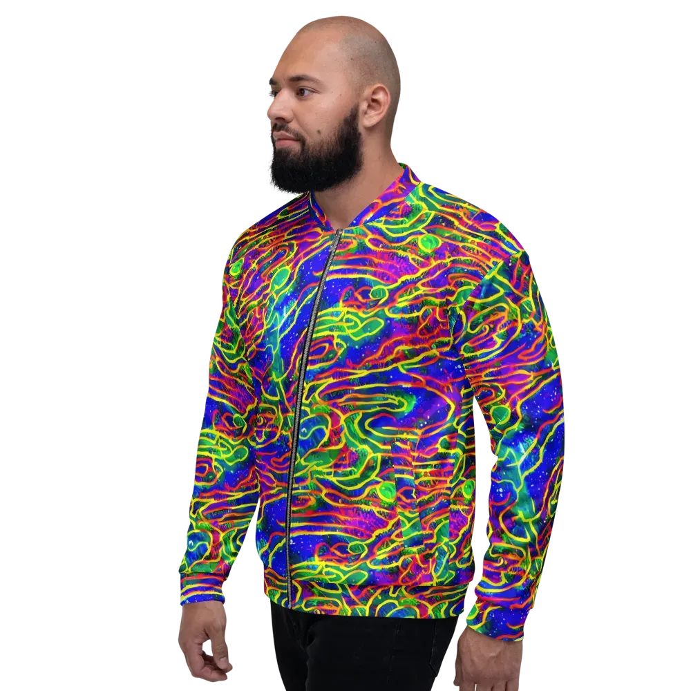 Neon Bioluminescence on Bomber Jacket — Left