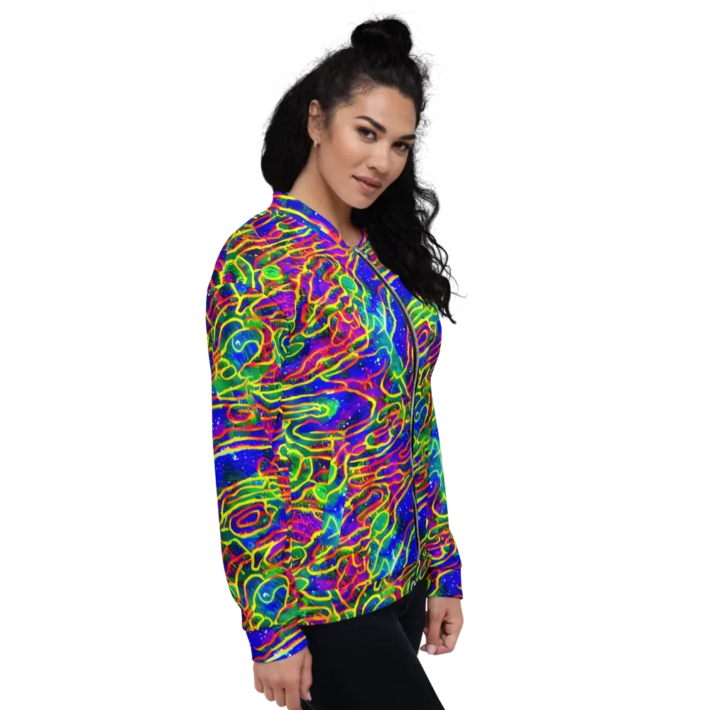 Neon Bioluminescence on Bomber Jacket — Right