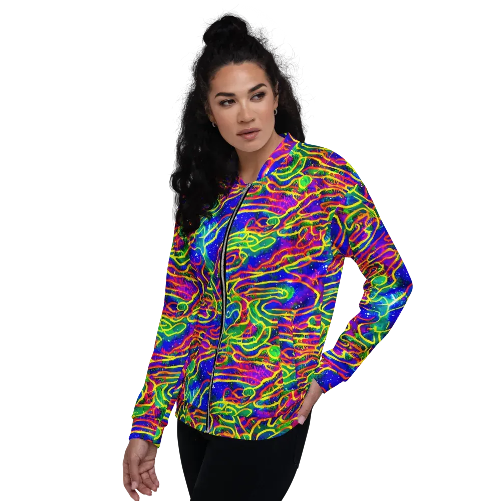 Neon Bioluminescence on Bomber Jacket — Left