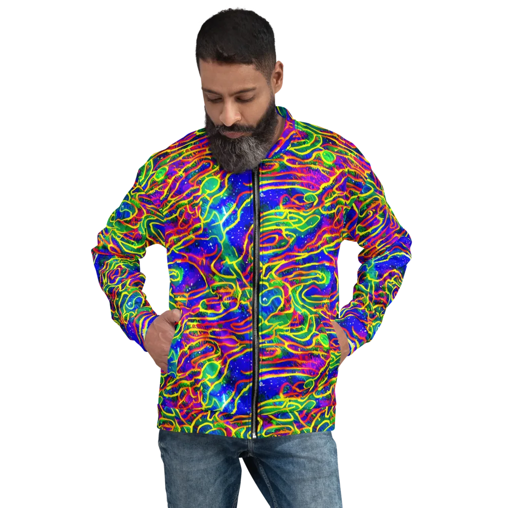 Neon Bioluminescence on Bomber Jacket — Front