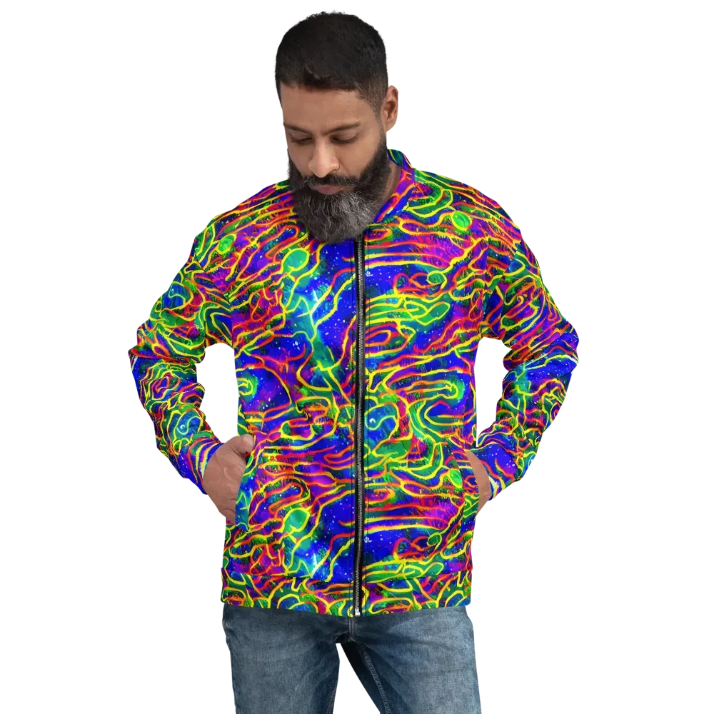Neon Bioluminescence on Bomber Jacket — Front