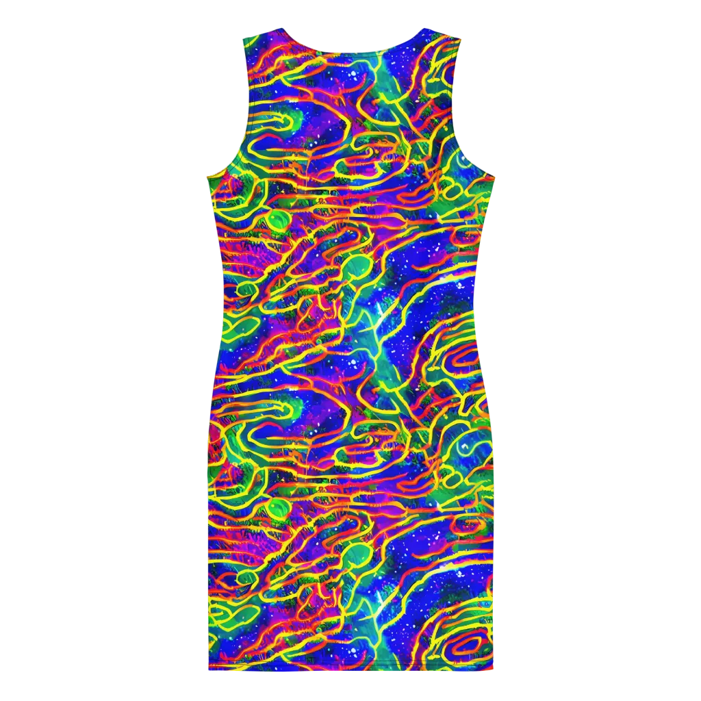 Neon Bioluminescence on Bodycon Dress — Back