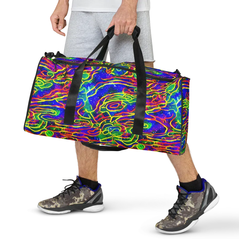 Neon Bioluminescence on Duffle Bag — Front