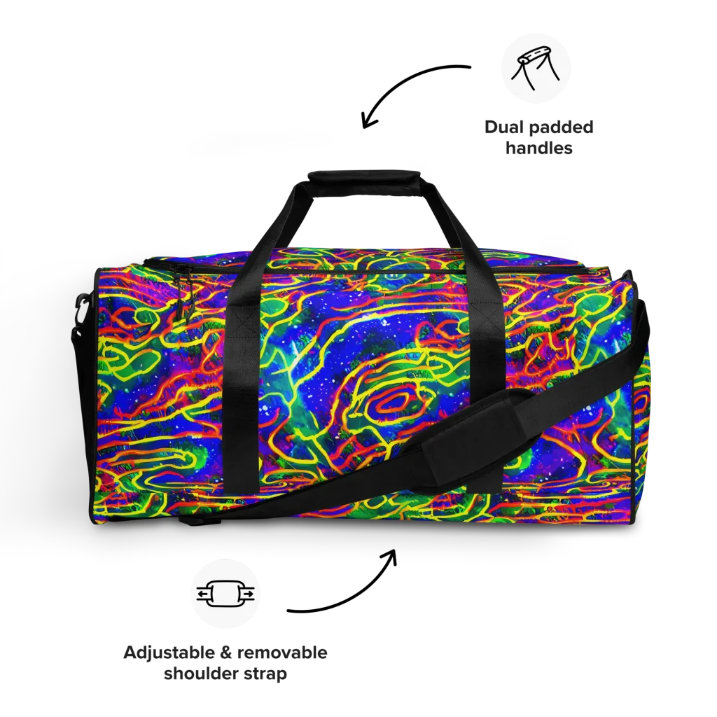 Neon Bioluminescence on Duffle Bag — Front