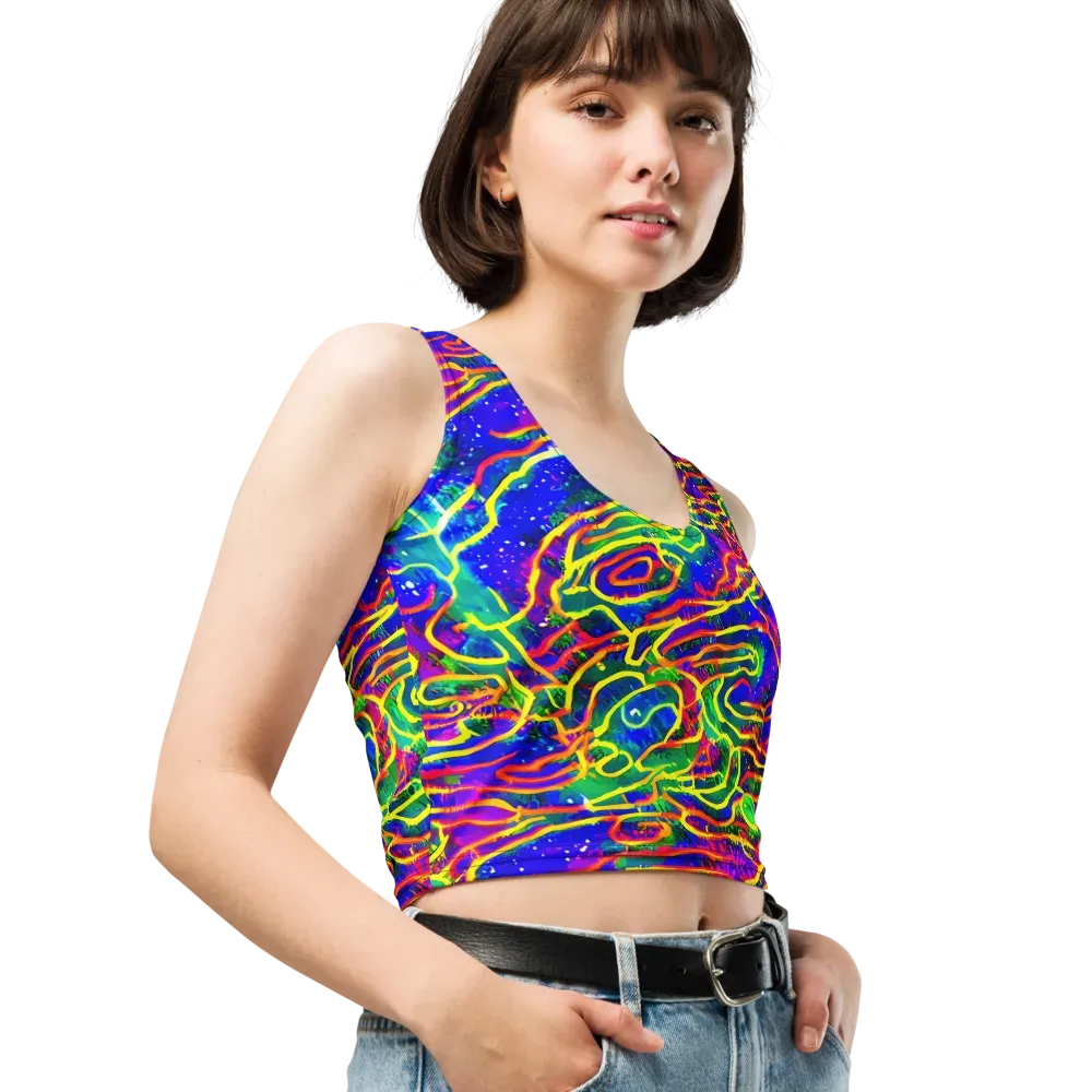 Neon Bioluminescence on Crop Top — Right Front