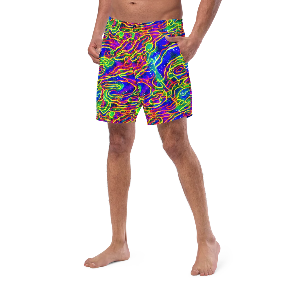 Neon Bioluminescence on Swim Trunks — Left Front