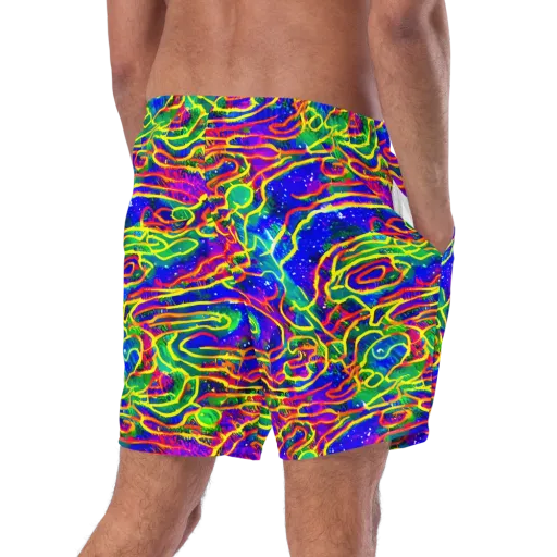 Neon Bioluminescence on a Swim Trunks