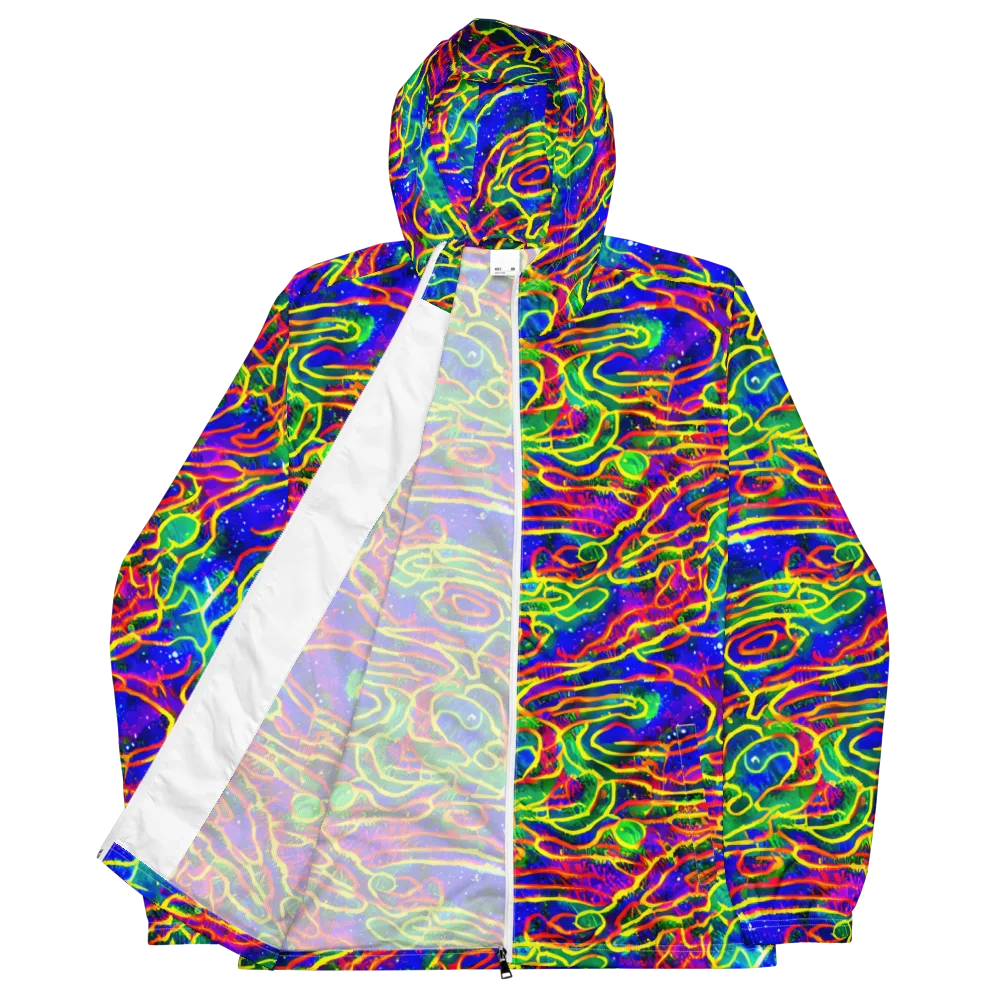 Neon Bioluminescence on Men's Windbreaker — Front