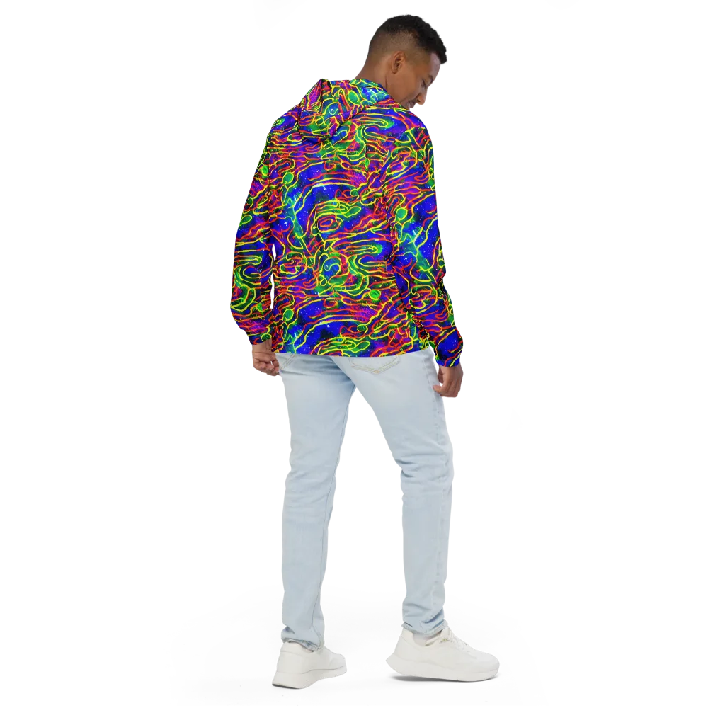 Neon Bioluminescence on Men's Windbreaker — Back