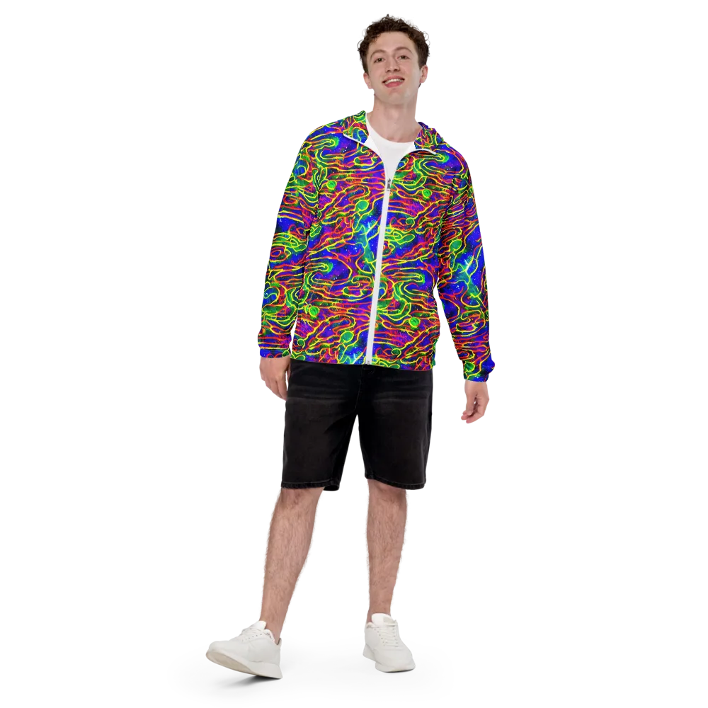 Neon Bioluminescence on Men's Windbreaker — Front