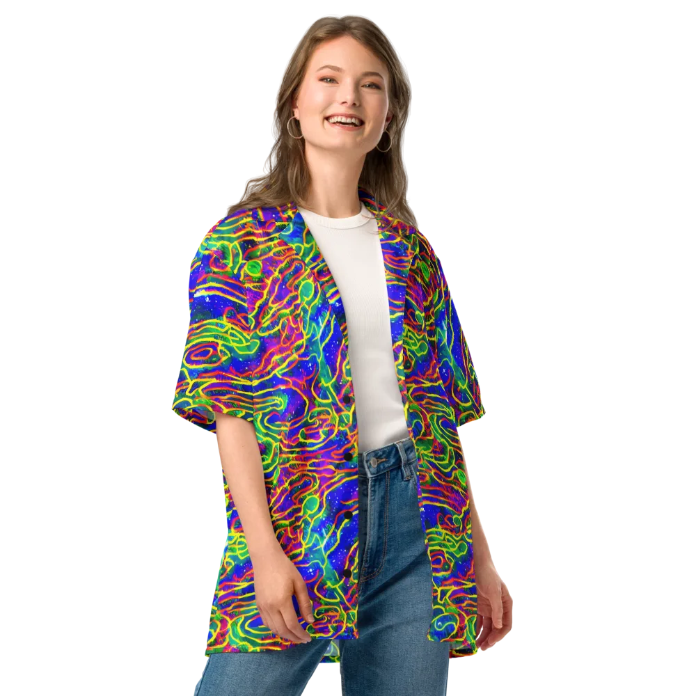 Neon Bioluminescence on Button Shirt — Front