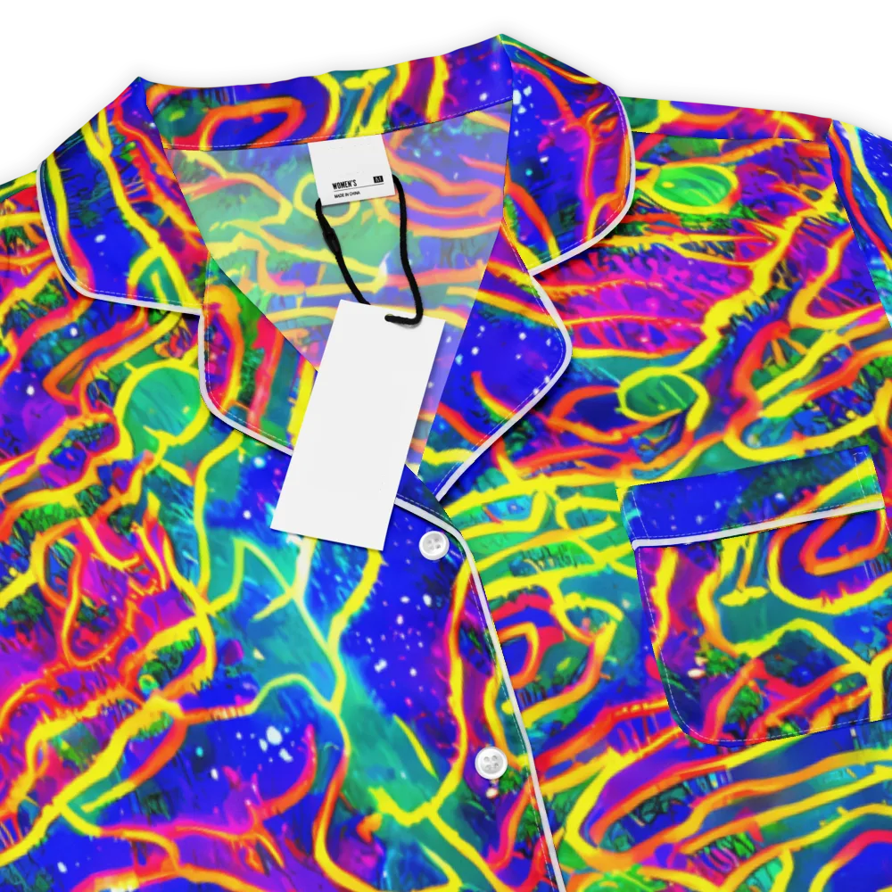 Neon Bioluminescence on Women's Short Sleeve Pajama Top — Product details