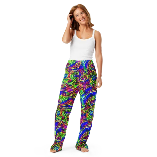 Neon Bioluminescence on a Women's Pajama Pants