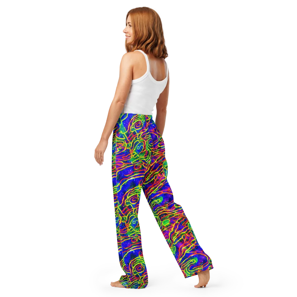 Neon Bioluminescence on Women's Pajama Pants — Back