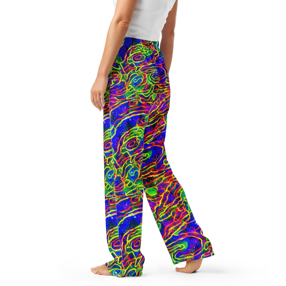 Neon Bioluminescence on Women's Pajama Pants — Left