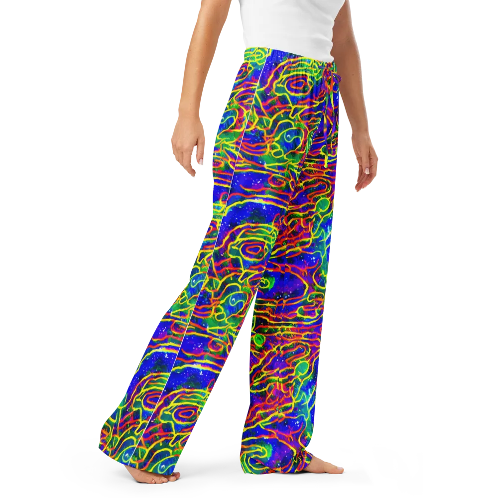 Neon Bioluminescence on Women's Pajama Pants — Right Front