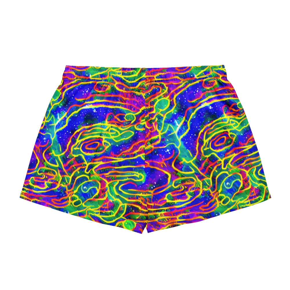 Neon Bioluminescence on Women's Pajama Shorts — Back