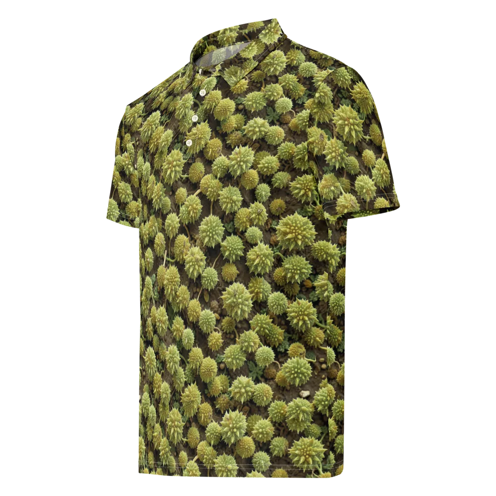 Verdant Starburst on Men's Slim Fit Polo Shirt — Left Front