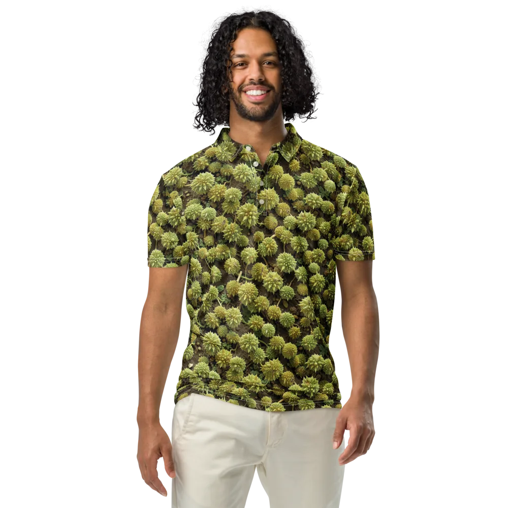 Verdant Starburst on Men's Slim Fit Polo Shirt — Front