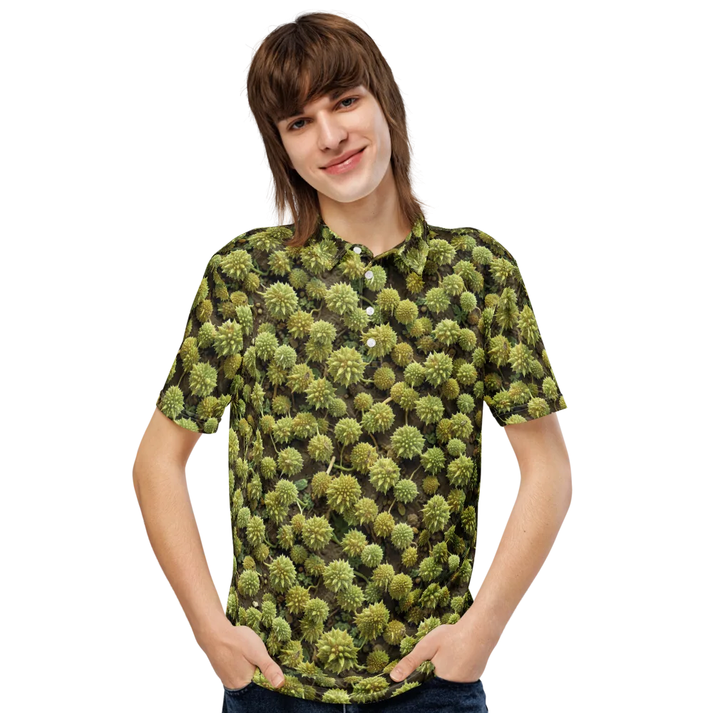 Verdant Starburst on Men's Slim Fit Polo Shirt — Front