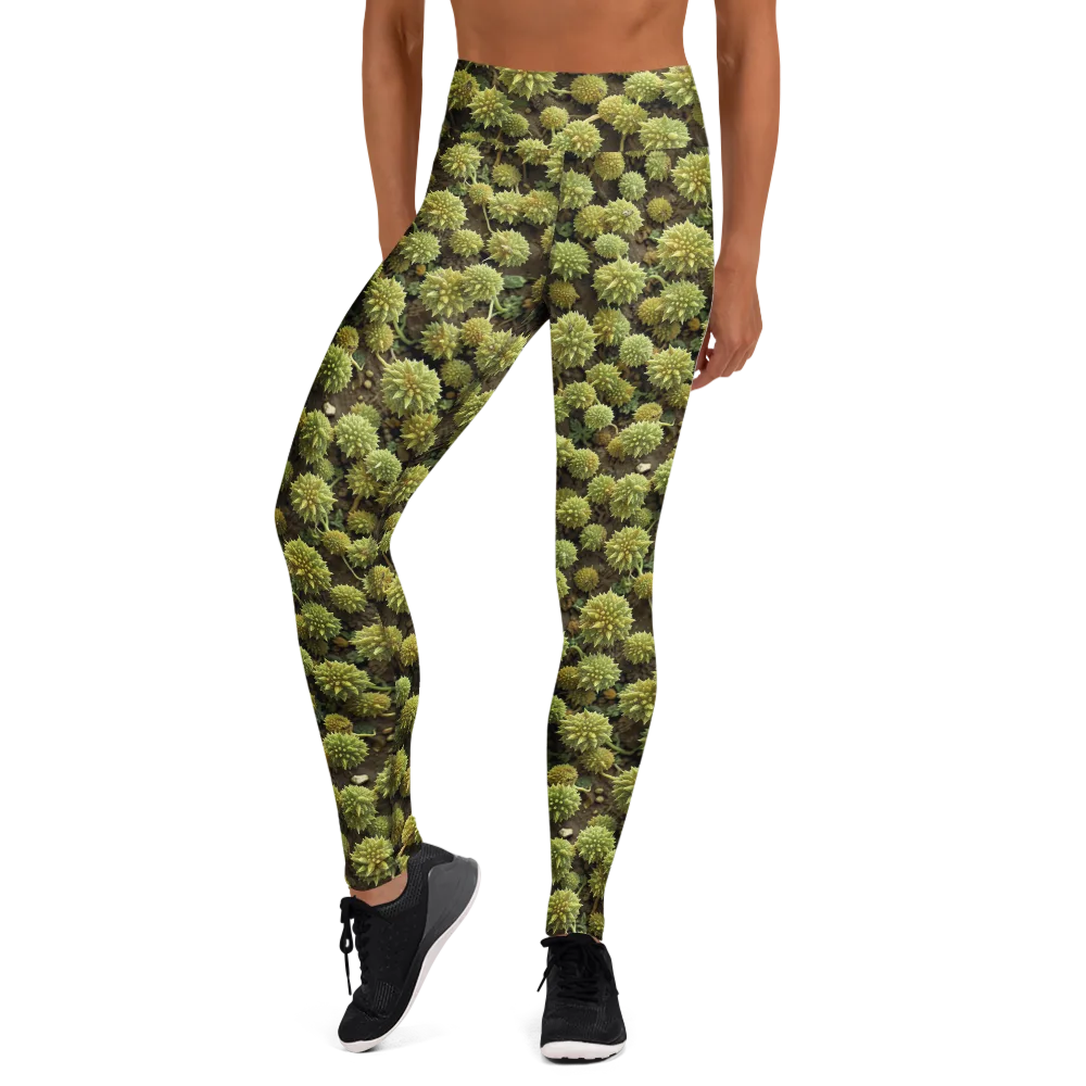 Verdant Starburst on Yoga Leggings — Front