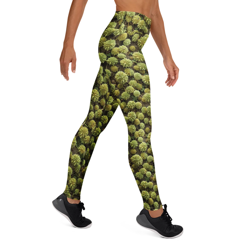 Verdant Starburst on Yoga Leggings — Right