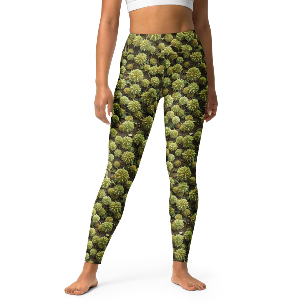 Verdant Starburst on Yoga Leggings — Front