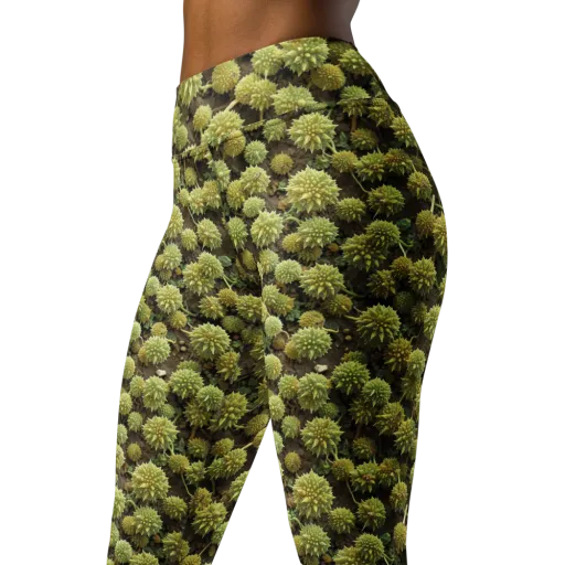 Verdant Starburst on a Yoga Leggings