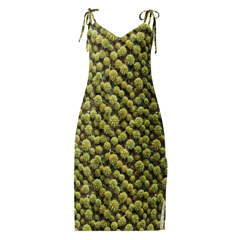 Verdant Starburst on Slip Dress — Front