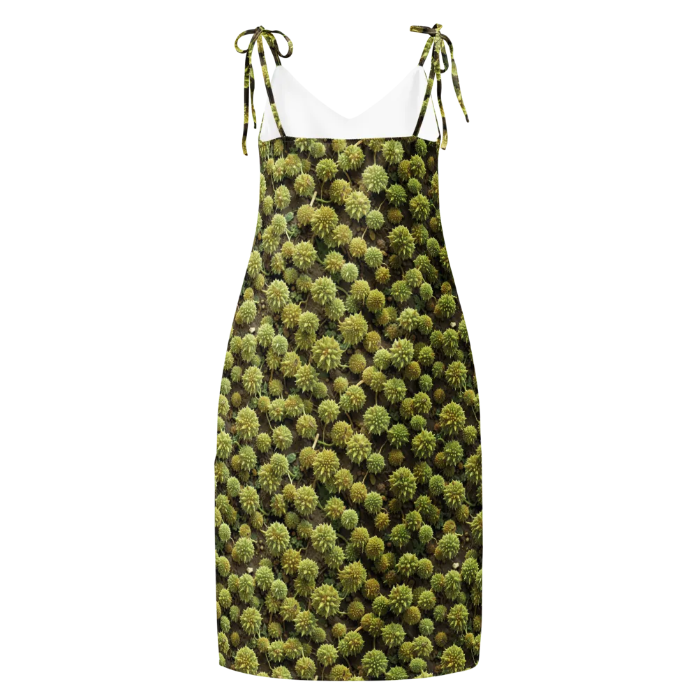 Verdant Starburst on Slip Dress — Back