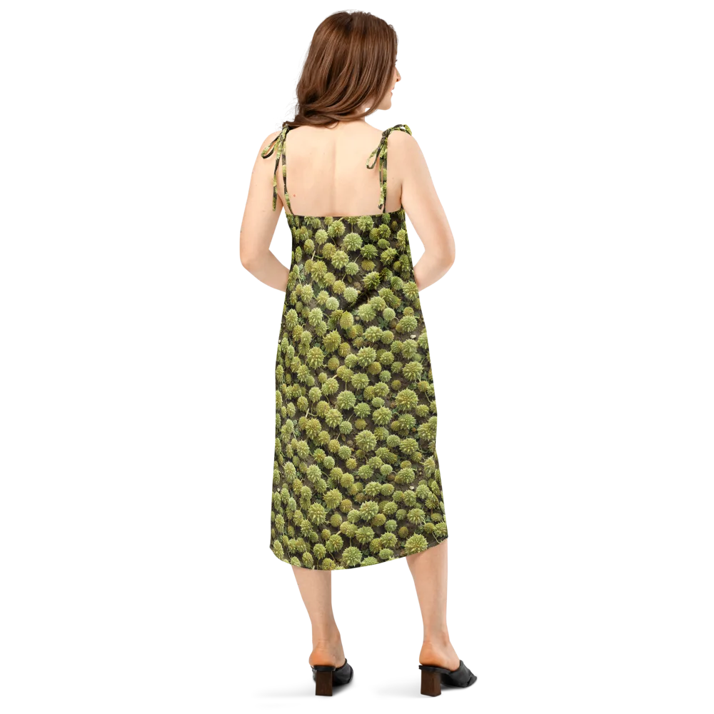 Verdant Starburst on Slip Dress — Back