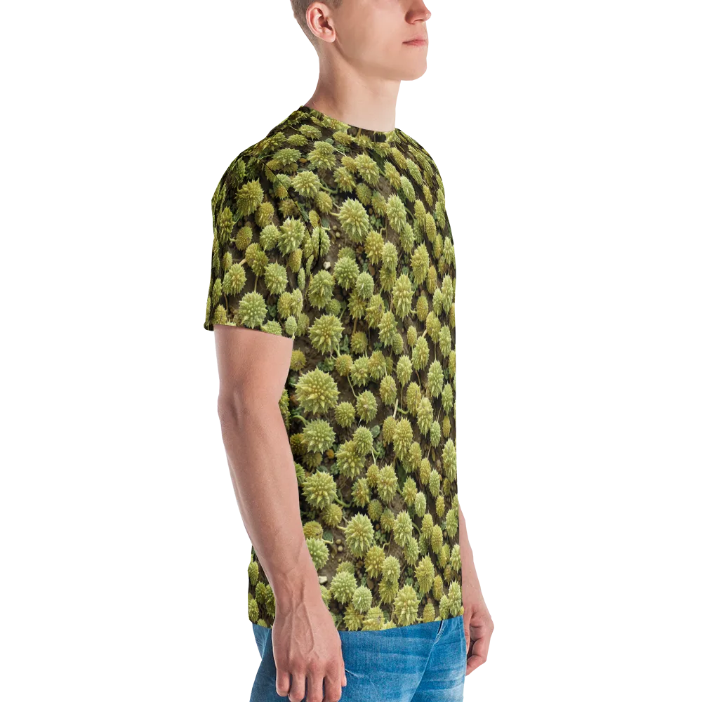 Verdant Starburst on Men's Crew Neck T-Shirt — Right