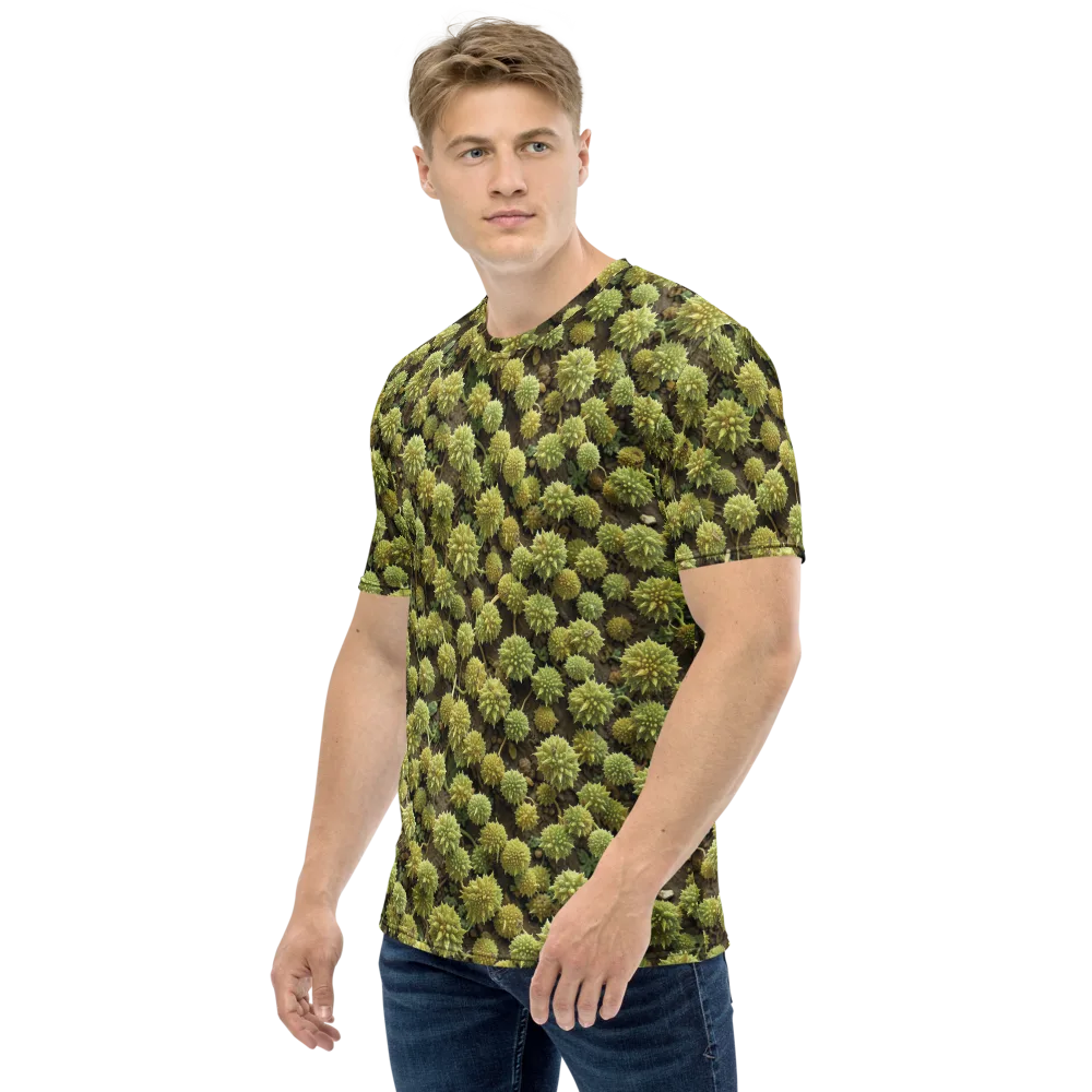 Verdant Starburst on Men's Crew Neck T-Shirt — Left