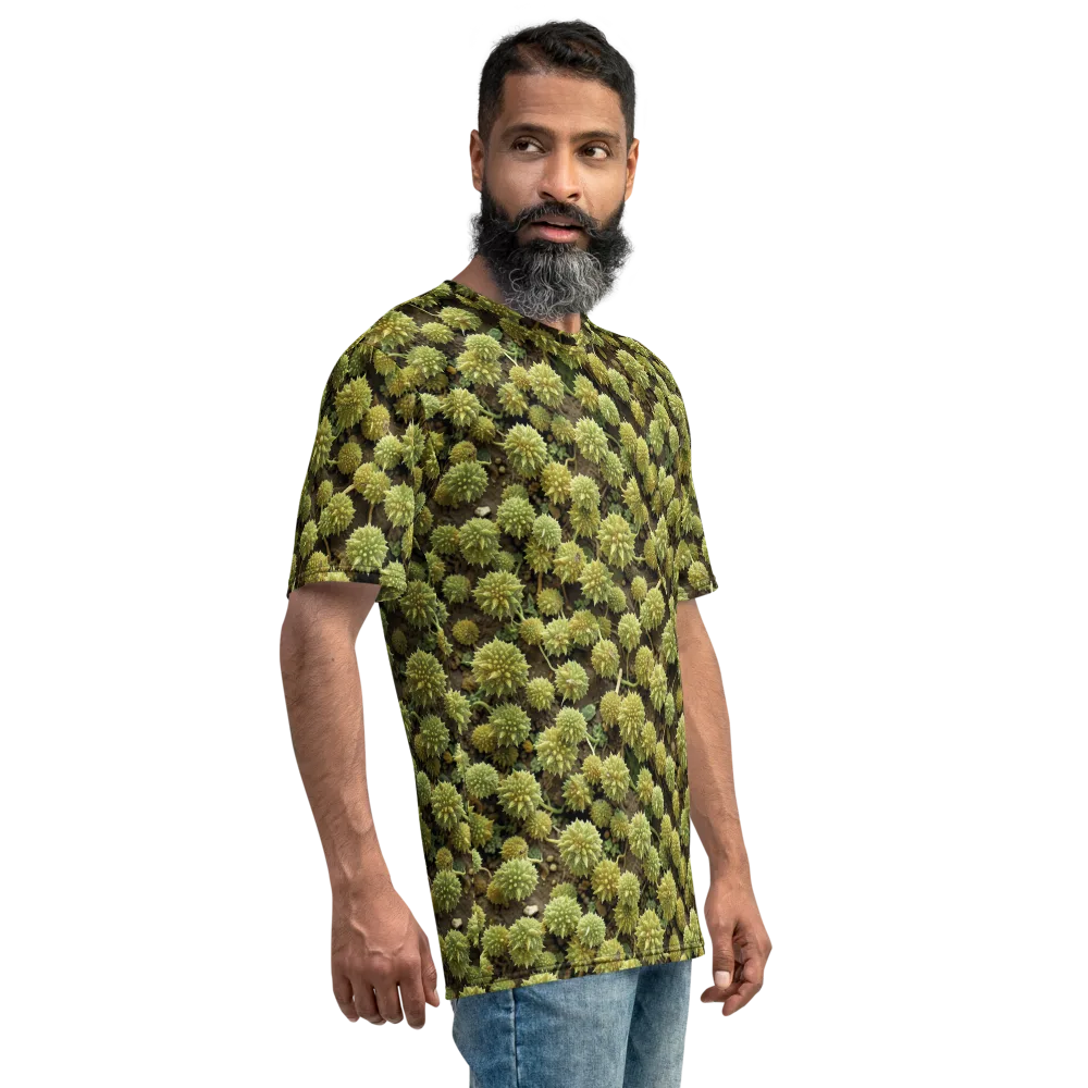 Verdant Starburst on Men's Crew Neck T-Shirt — Right
